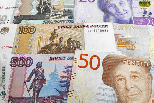 Wallpaper Mural Stack of Russian Rubles and Swedish Kronas Torontodigital.ca