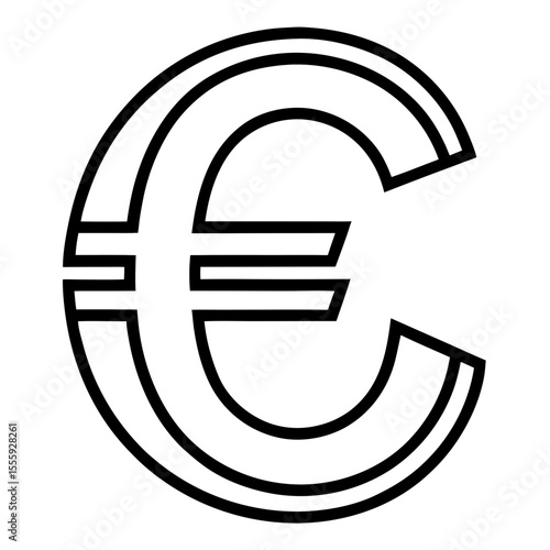 euro sign on white background