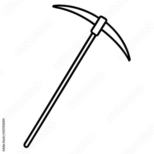  pickaxe on white background
