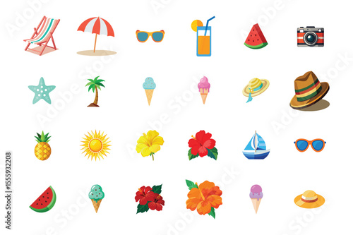 24 icon set on 4000x2663 px Template