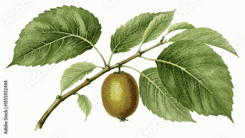 Canopy Climber kiwi fruit tree isolated watercolor vector illustration svg