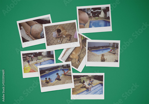 Polaroid Mockup Collection. PSD template mockup. Background color change available