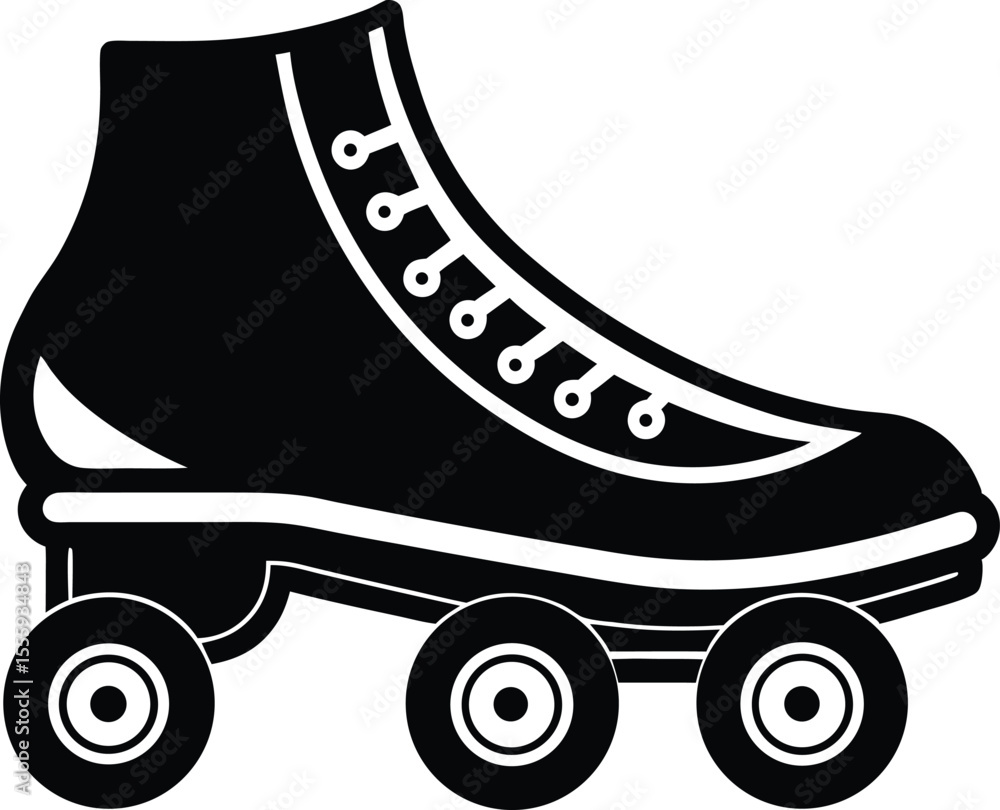 Naklejka premium Roller Skate Vector Art, Roller Skate Icon