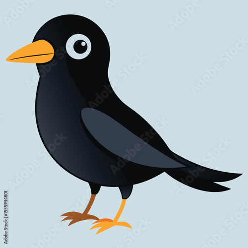vector illustration of a cartoon bird