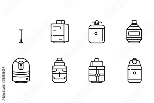 Air freshener line art and black color