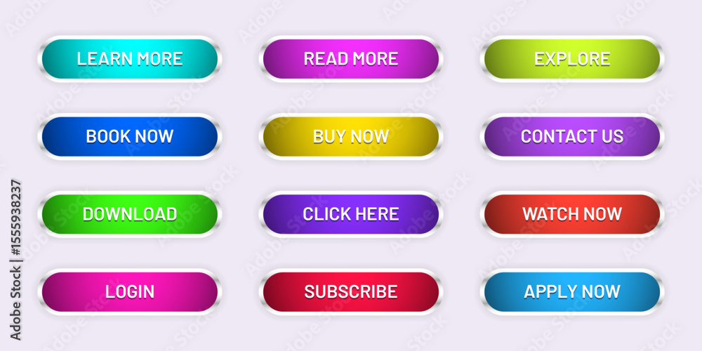 Modern material call to action buttons set for web, mobile app and infographic use Modern material call to action buttons set for web, mobile app and infographic use