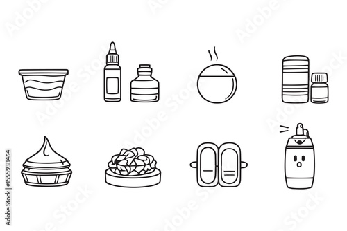 Air freshener line art and black color