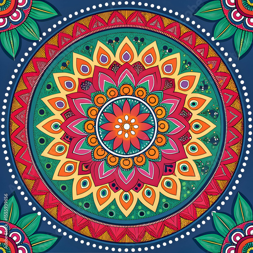 vibrant pakistani truck art pattern forming a man