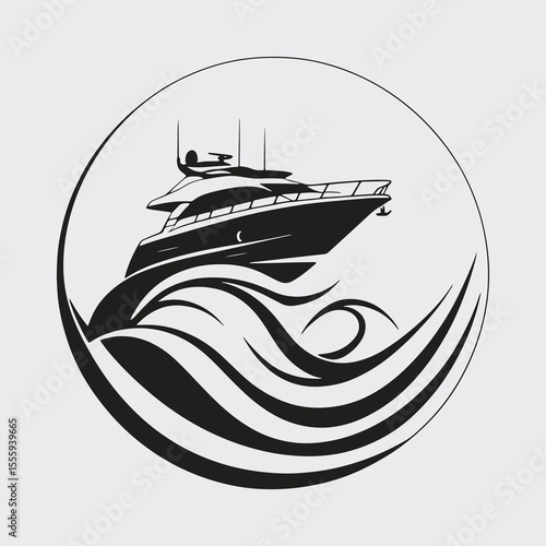 Luxurious Yacht Sailing Through Majestic Waves