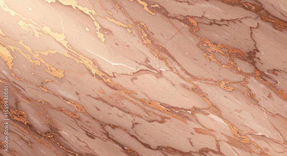 Obraz premium Elegant rose gold marble texture with subtle veins and shine 