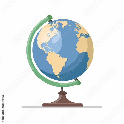globe on white background