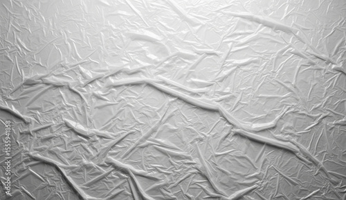 White Crinkled Plastic Wrap Texture