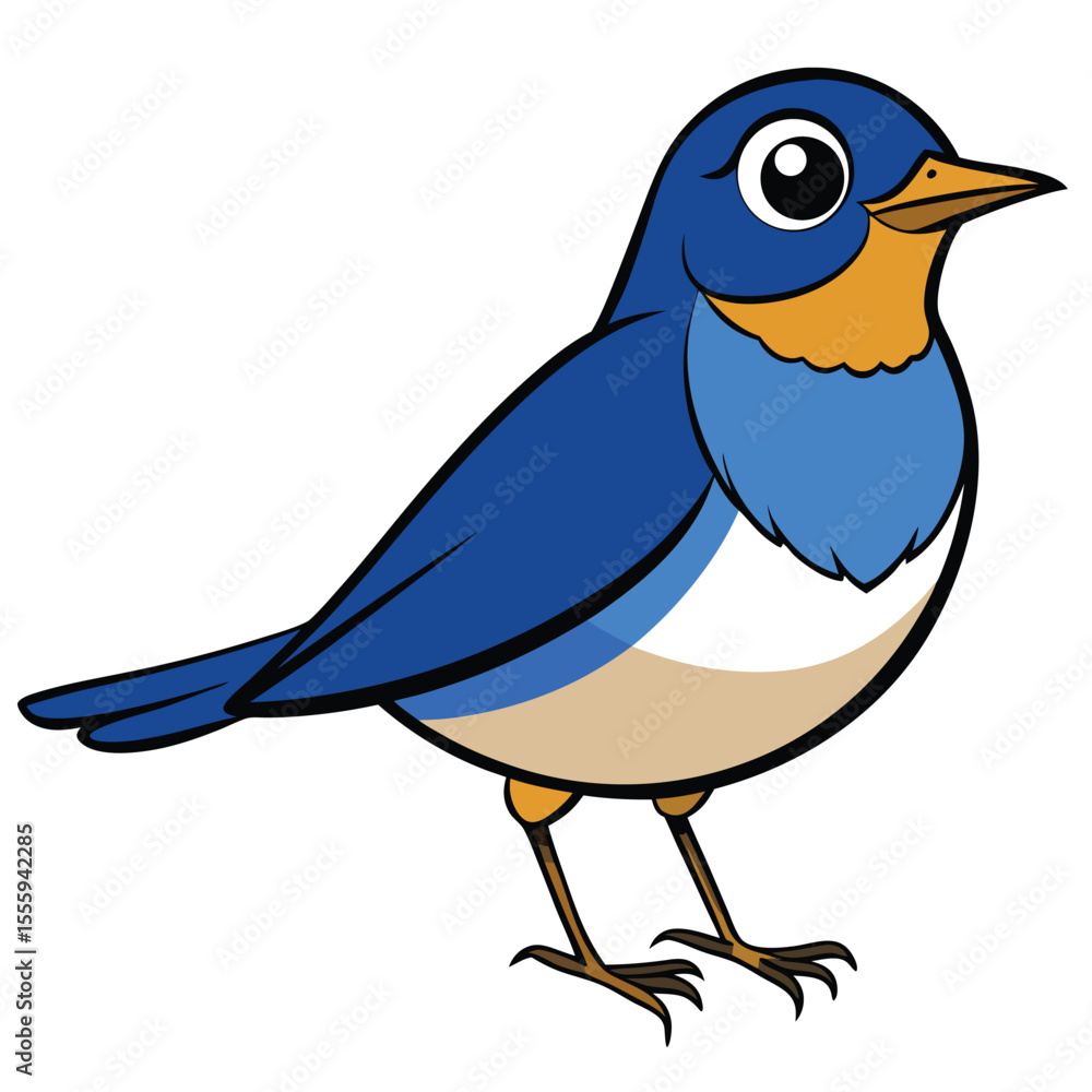 Fototapeta premium blue bird cartoon