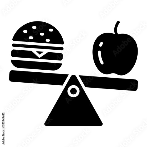 Trendy design icon of balanced diet