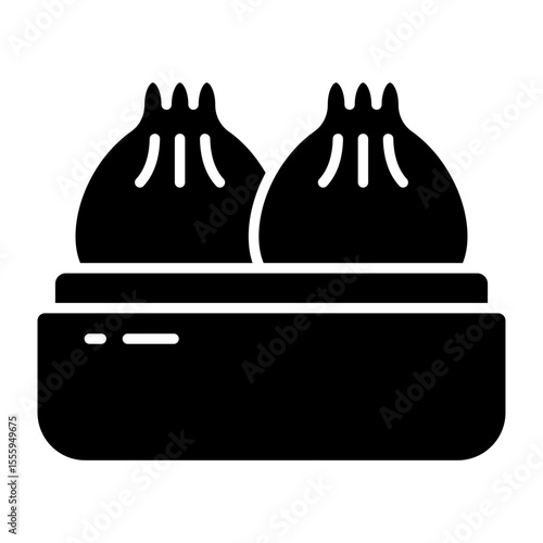 Editable design icon of dim sum