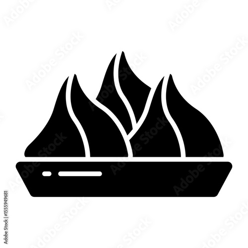 Modern design icon of samosa
