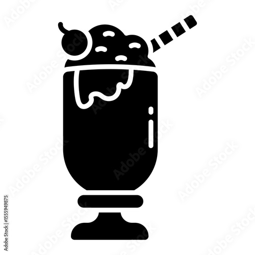 A yummy icon of ice cream cup
