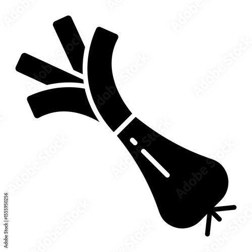 Modern design icon of green garlic