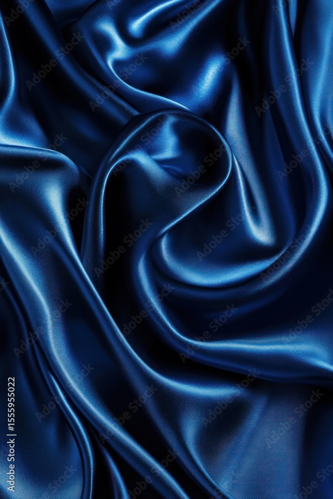 Fototapeta premium Deep blue satin fabric texture