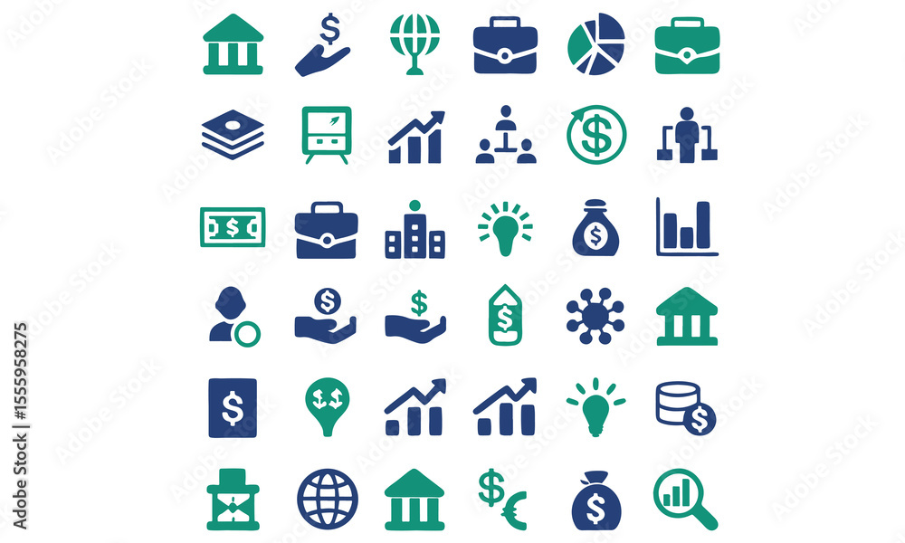 Fototapeta premium investment icon set vector
