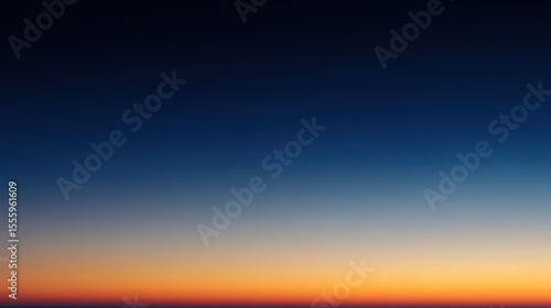 Blue and Orange Gradient Sky Transition from Night to Dawn, Soft Atmospheric Texture