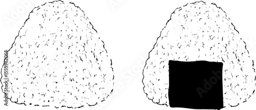 おにぎりのペン画