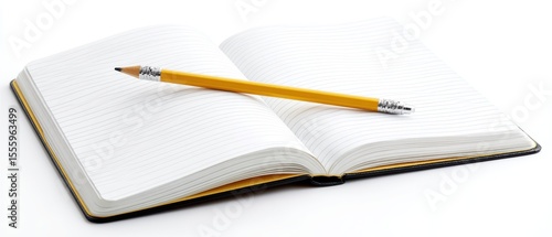 Wallpaper Mural Open notebook with pencil on a blank page. Torontodigital.ca