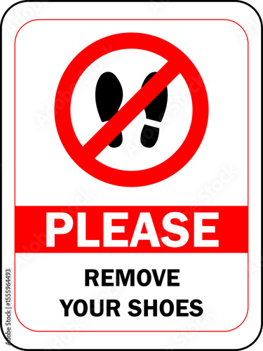 please remove your shoes sign design for templates.