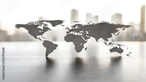 Wallpaper Mural World Map Global Business Concept Illustration Torontodigital.ca