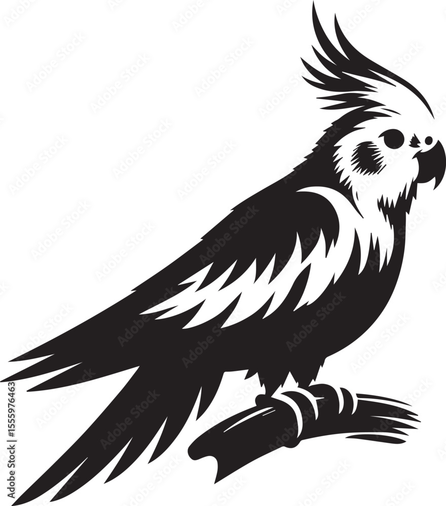Obraz premium Cockatiel Parrot Vector