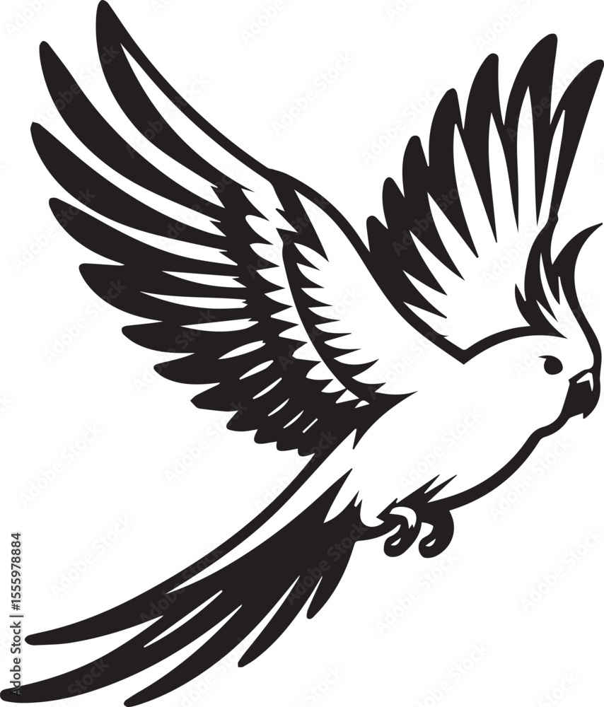 Obraz premium Cockatiel Parrot Vector