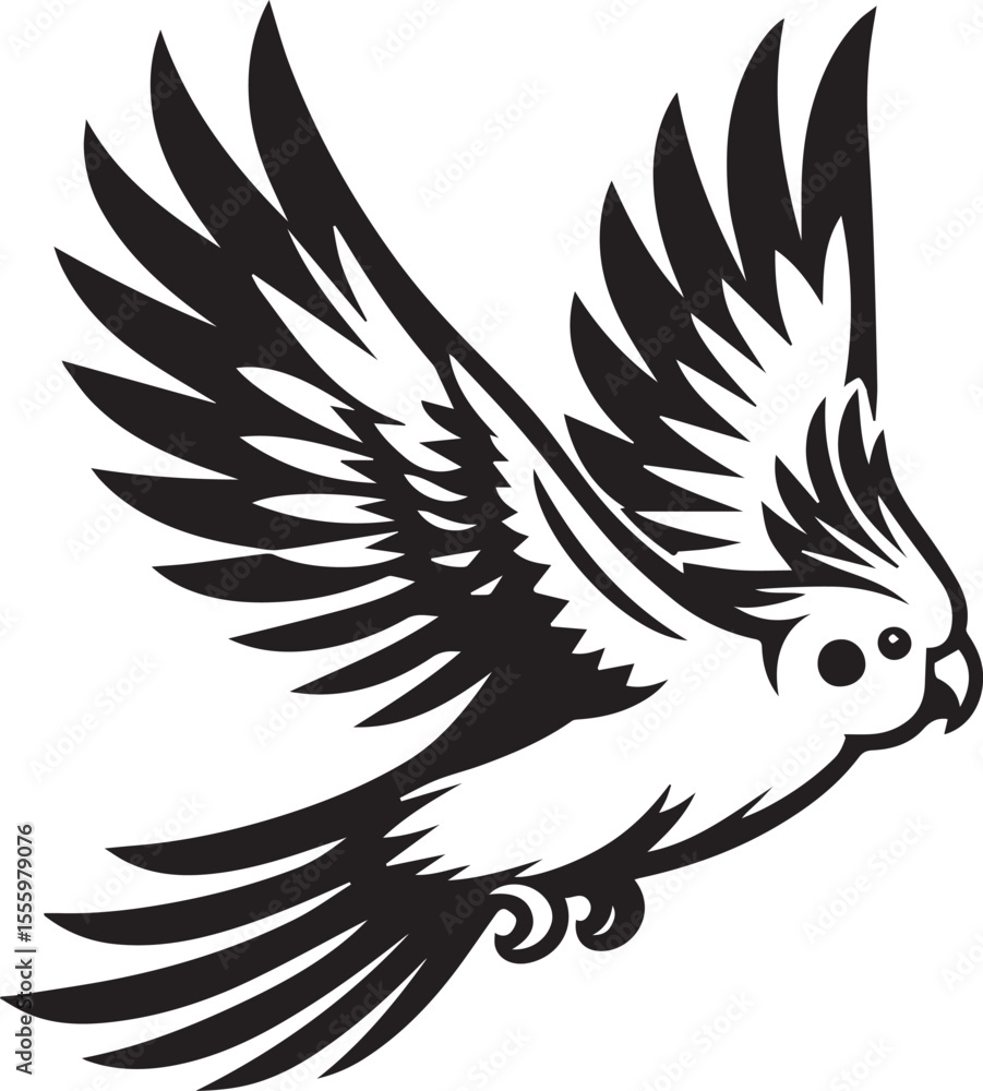 Fototapeta premium Cockatiel Parrot Vector