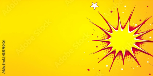 Superhero Explosion Pop Background with Comic Boom and Bright Flash Effects


