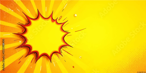 Superhero Explosion Pop Background with Comic Boom and Bright Flash Effects

