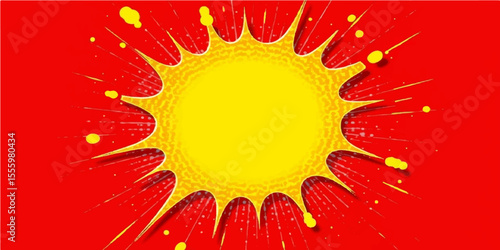 Superhero Explosion Pop Background with Comic Boom and Bright Flash Effects

