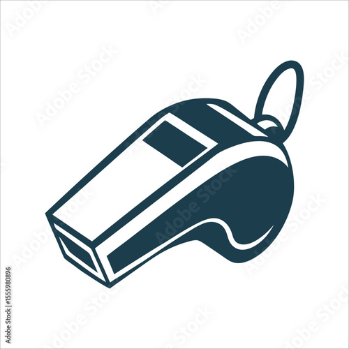 Minimalist Referee Whistle Icon, Sport Equipment Referee Whistle Minimalist whistle shape