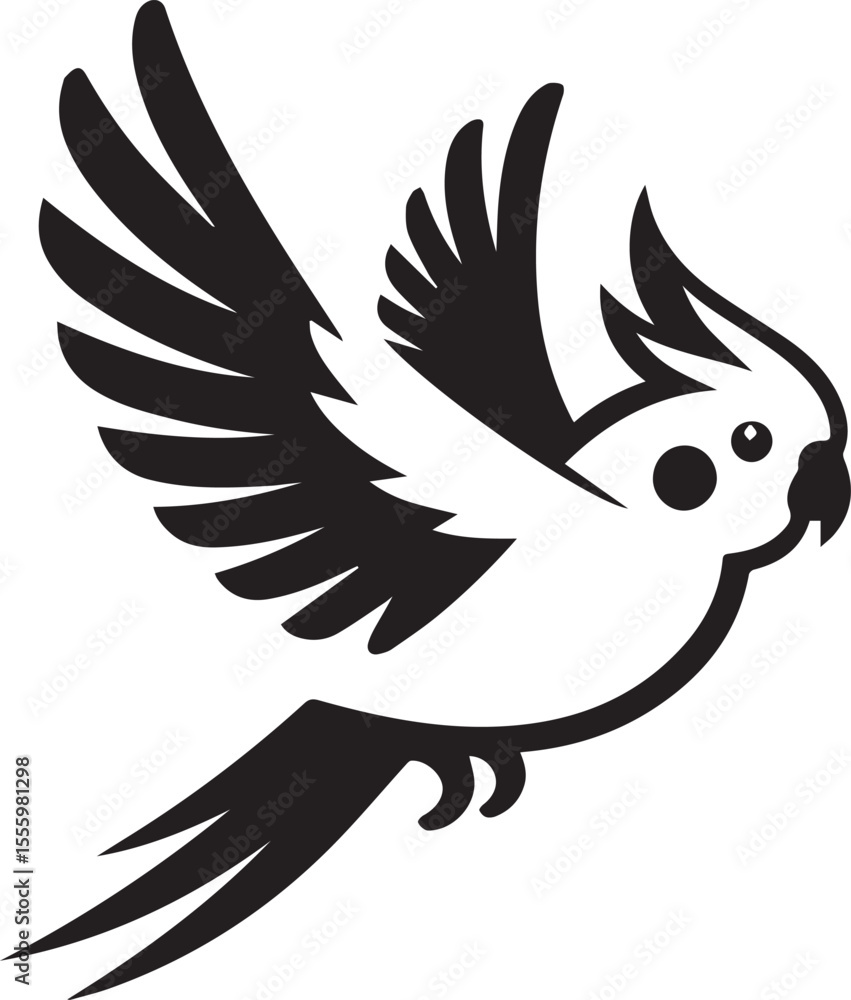 Obraz premium Cockatiel Parrot Vector