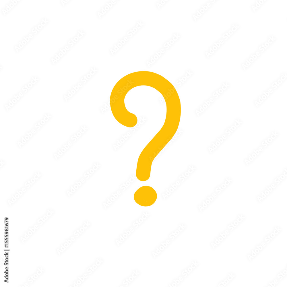 Fototapeta premium question mark symbol in yellow color