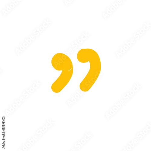 apostrophe mark on white background