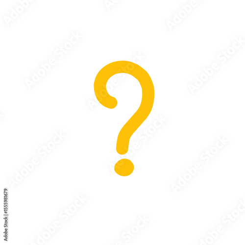 question mark symbol in yellow color