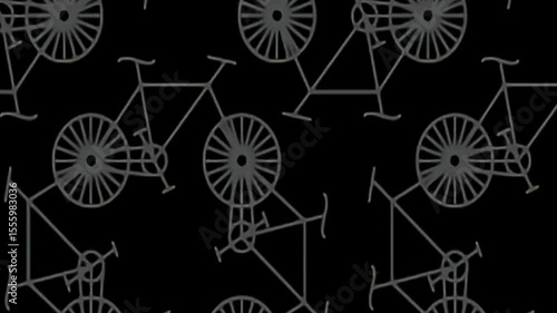 Seamless Bicycle Pattern Background in 4K