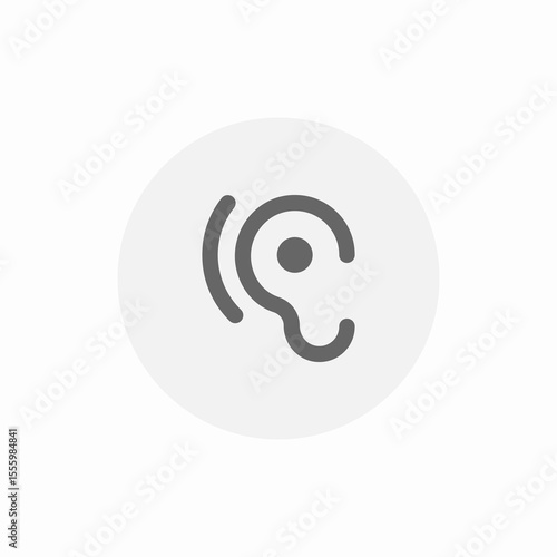 ear hearing icon sign vector