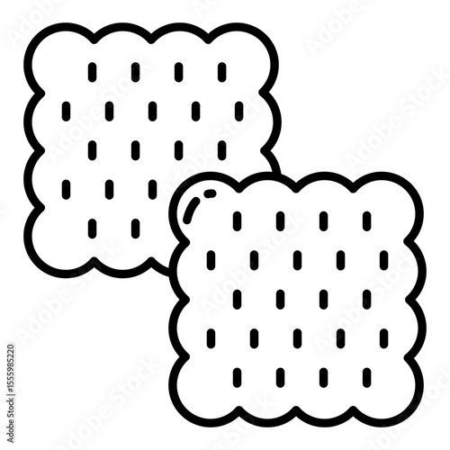 An editable design icon of biscuits