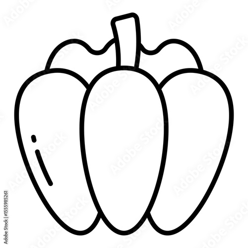 A perfect design icon of capsicum