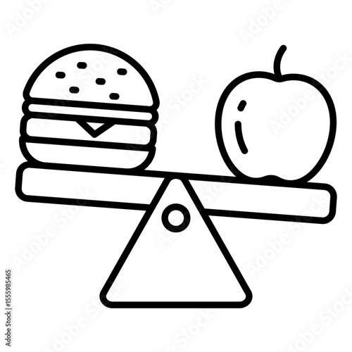 Trendy design icon of balanced diet