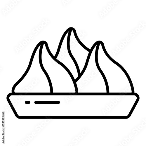 Modern design icon of samosa