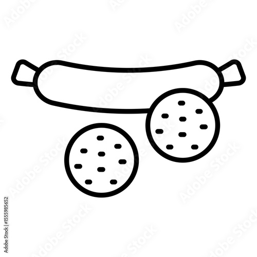 A unique design icon of frankfurter