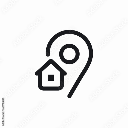 home location icon sign vector