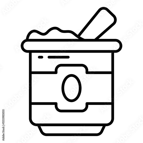 A yummy icon of yogurt