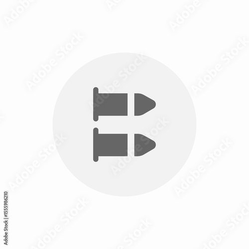 military bullets icon sign vector